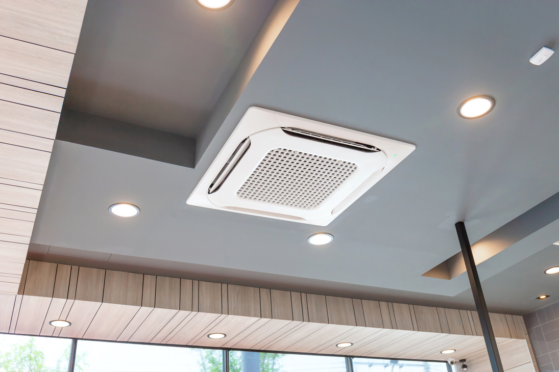 Modern Ceiling Mounted Cassette Type Air Conditioning System in